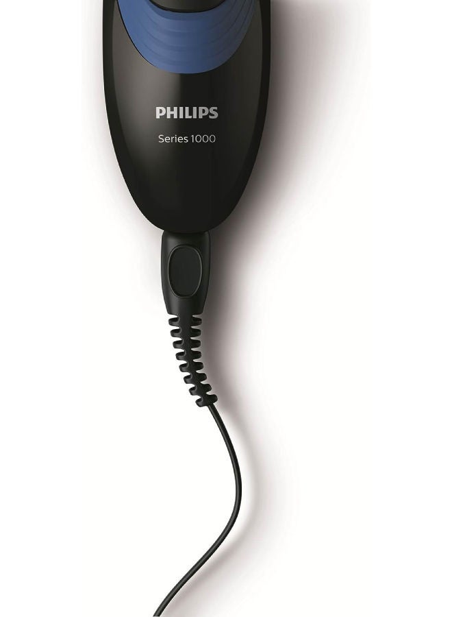 Philips - Series 1000 S1510/04 Dry electric shaver CloseCut Blade System 4-direction Flex Heads Pop-up Trimmer Black/Blue - Image 1