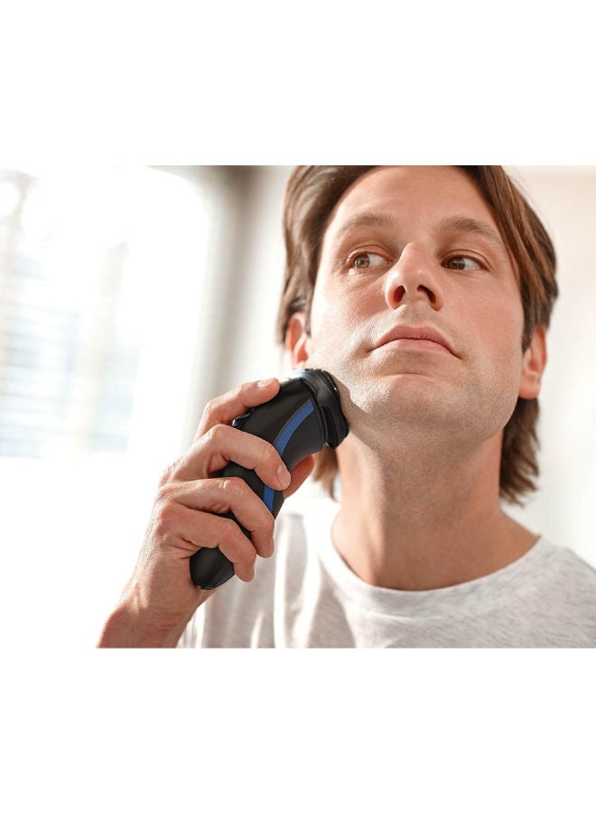 Philips - Series 1000 S1510/04 Dry electric shaver CloseCut Blade System 4-direction Flex Heads Pop-up Trimmer Black/Blue - Image 1