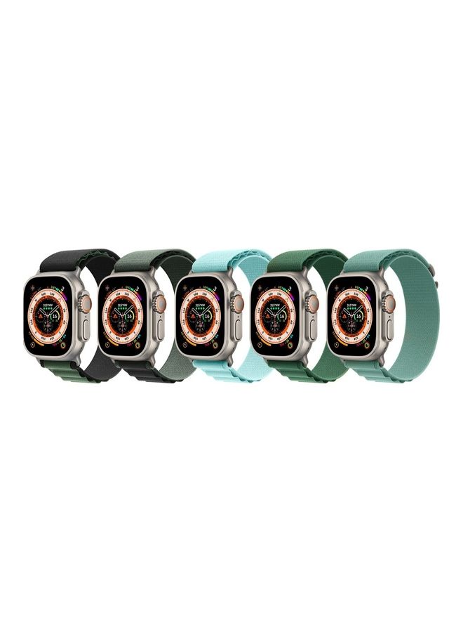 MARGOUN 5 Pack For Apple Watch Band 49mm 45mm 44mm 42mm Alpine Loop Band Women Men Adjustable With Metal G Hook Strap For iWatch Ultra Series SE Multicolour - Image 1