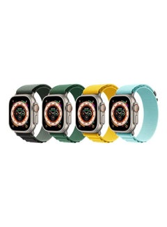 4 Pack For Apple Watch Band 49mm 45mm 44mm 42mm Alpine Loop Band Women Men Adjustable With Metal G Hook Strap For iWatch Ultra Series SE Multicolour