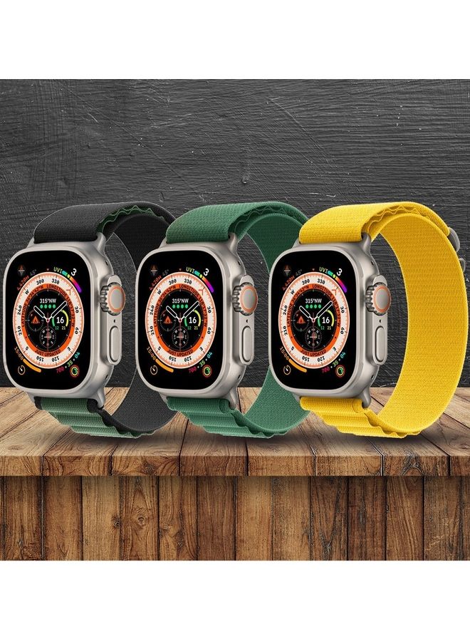3 Pack Apple Watch Band 49mm 45mm 44mm 42mm Alpine Loop For Women Men Adjustable With Metal G-Hook Strap iWatch Ultra Series SE 8/7/6/5/4/3/2/1 Multicolour