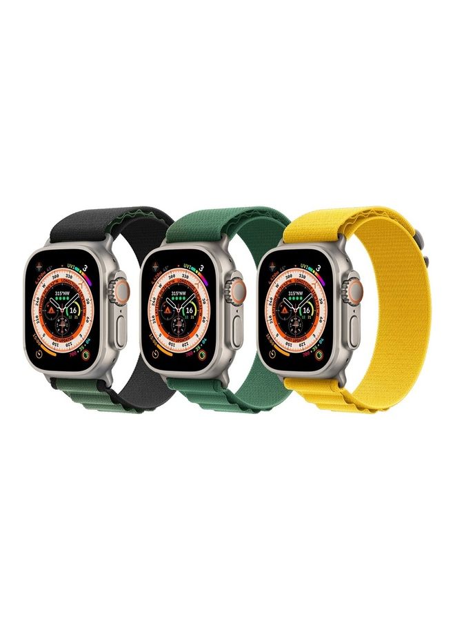 3 Pack Apple Watch Band 49mm 45mm 44mm 42mm Alpine Loop For Women Men Adjustable With Metal G-Hook Strap iWatch Ultra Series SE 8/7/6/5/4/3/2/1 Multicolour
