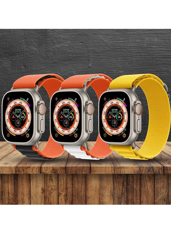 MARGOUN - 3 Pack For Apple Watch Band 49Mm 45Mm 44Mm 42Mm Alpine Loop Band Women Men Adjustable With Metal G-Hook Strap For iWatch Ultra Series SE 8/7/6/5/4/3/2/1 Multicolour - Image 1