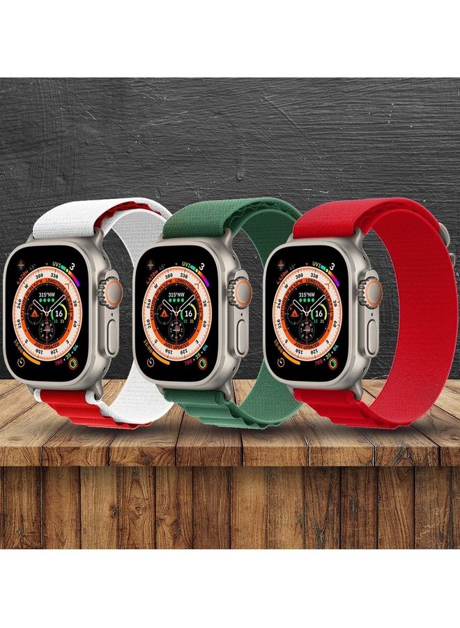 MARGOUN 3 Pack Apple Watch Band 49mm 45mm 44mm 42mm Alpine Loop For Women Men Adjustable With Metal G-Hook Strap iWatch Ultra Series SE 8/7/6/5/4/3/2/1 Multicolour - Image 2