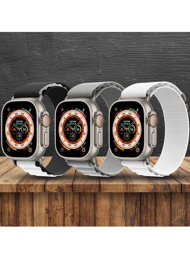 MARGOUN - 3 Pack Apple Watch Band 49mm 45mm 44mm 42mm Alpine Loop For Women Men Adjustable With Metal G-Hook Strap iWatch Ultra Series SE 8/7/6/5/4/3/2/1 Multicolour - Image 1