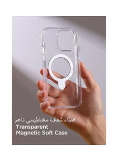 Magnetic Protective Phone Case With Holder For iPhone 15 Transparent