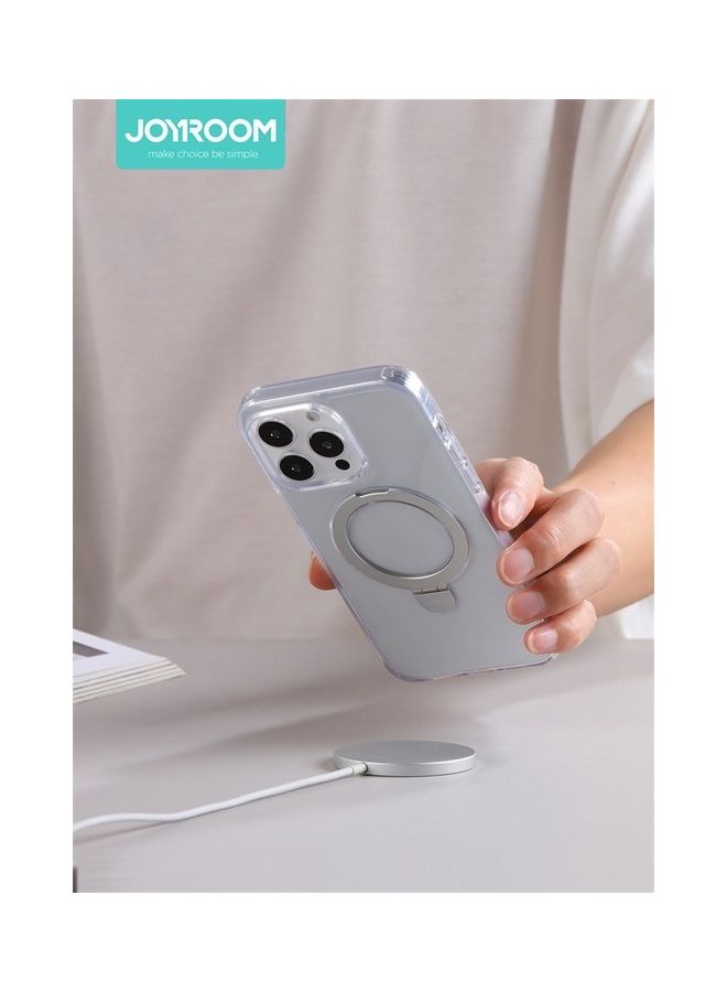 JOYROOM - Magnetic Protective Phone Case With Holder For iPhone 15 Transparent - Image 1