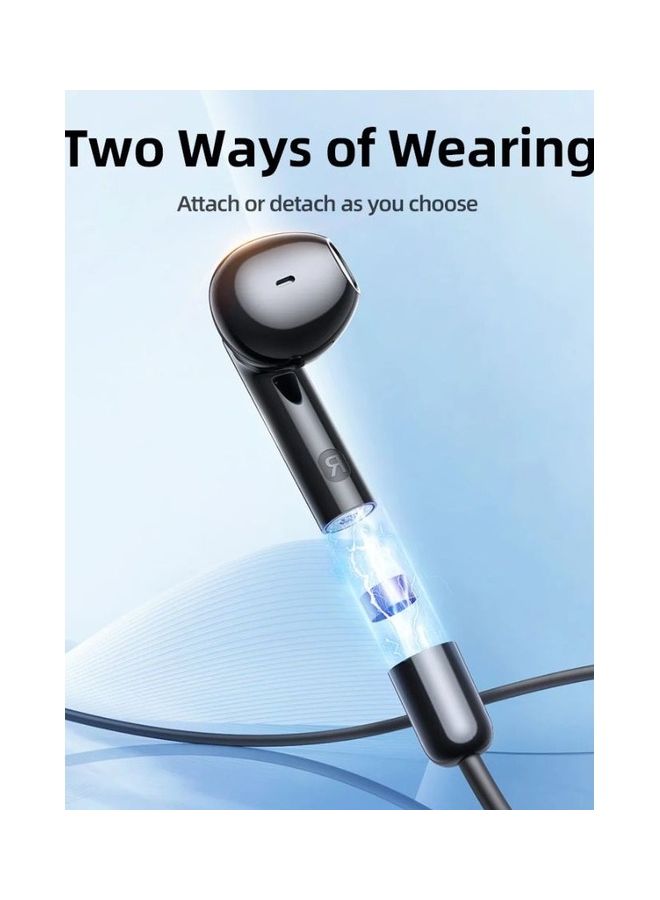 JOYROOM 2-In-1 Design True Wireless And Earphones Magnetic Neckband Headphones With Digital Display White  - Image 2
