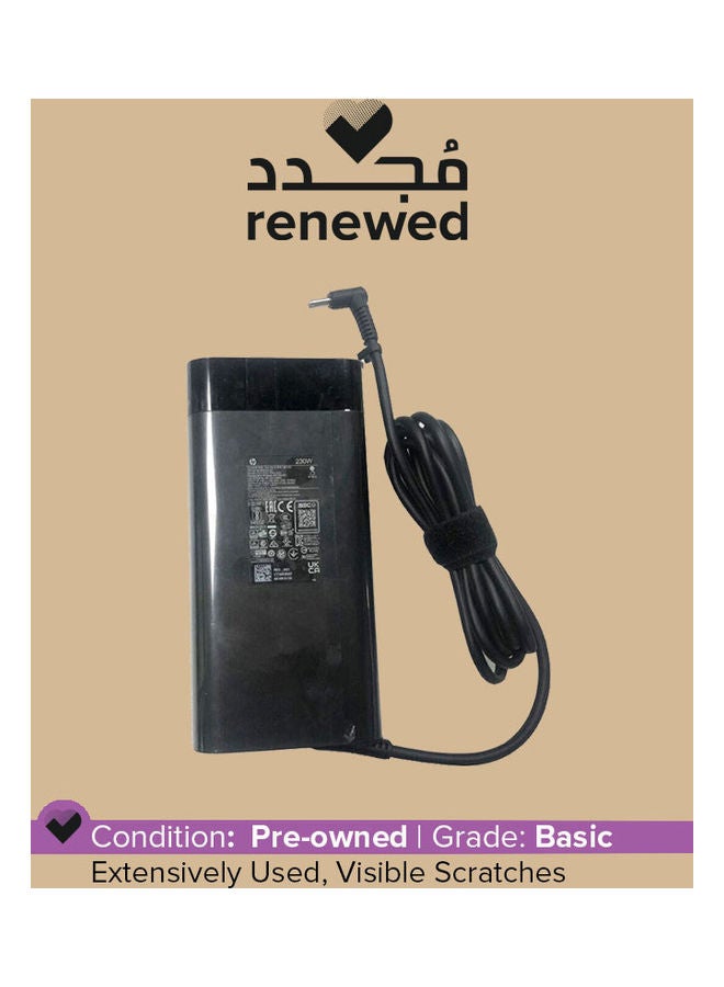 HP Renewed - Genuine OEM 65W HP AC Adapter Charger Blue Tip 19.5V 3.33A Pavilion 710412-001 Black - Image 1