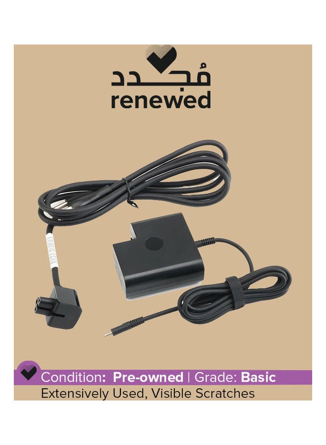 HP Renewed - OEM Genuine 45W USB-C Power Adapter Charger HP Chromebook 934739-850 L43407-001 Black - Image 1