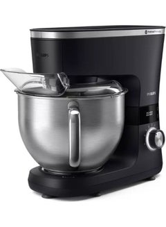 Philips Kitchen Machine - With 6 Accessories Including: 5.5L Bowl, Glass Blender, Meat Mincer, Whisk, Beater & Hook, 8 Speed Settings 1000 W HR7962/21 Black  - Image 2