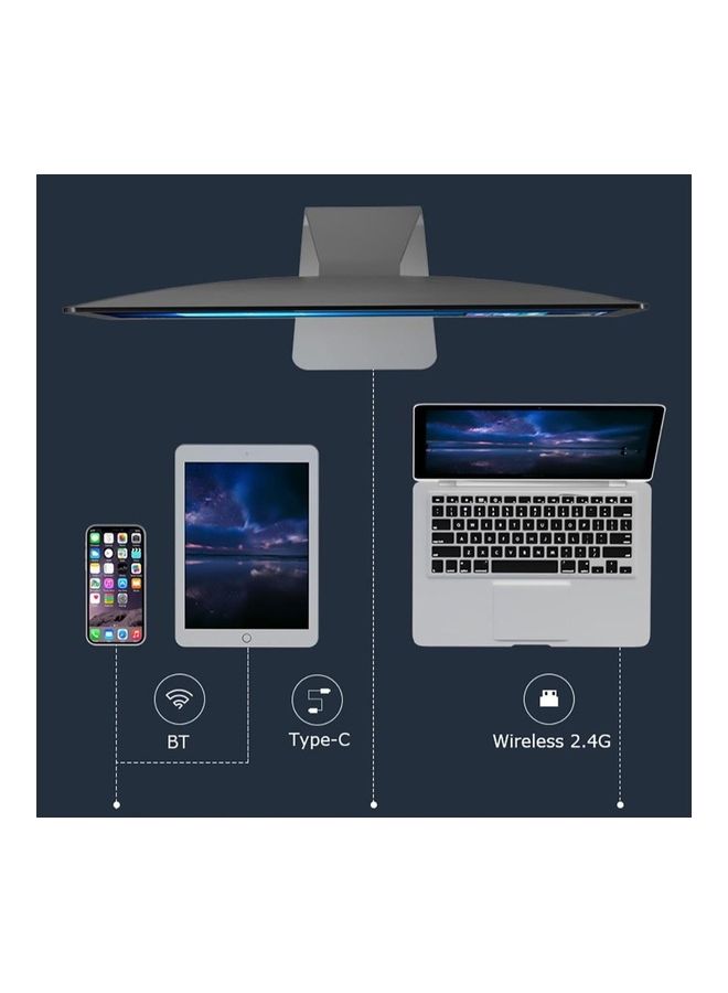 Ajazz - 75% Gasket-mounted Bluetooth 5.1/2.4G Wireless & Type-C Wired Low-profile RGB Keyboard with LED Screen(Blue Switch) - Image 1