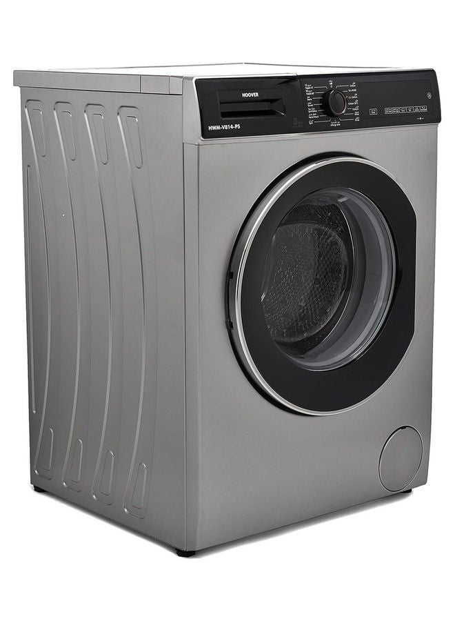 HOOVER - Washing Machine Front Load Fully Automatic 1400 RPM  Pyrojet Technology Washer Made In Turkey 8 kg HWM-V814-PS Silver - Image 1