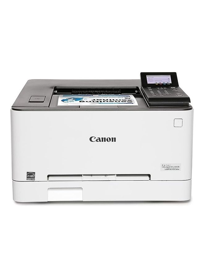 Canon - Image Class LBP633Cdw Desktop Wireless Laser Printer Color White - Image 1