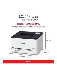 Canon Image Class LBP633Cdw Desktop Wireless Laser Printer Color White  - Image 2