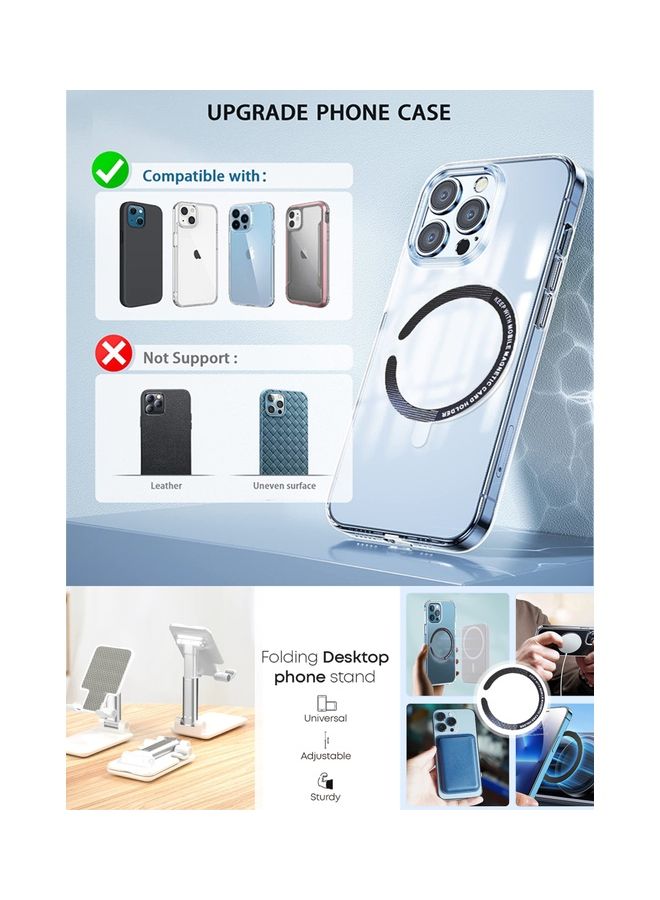 Toshionics 6 In 1 Multi Use Mobile Phone Accessory Kit 20W Fast Travel Adapter Car Charger Wireless Charging Pad For IPhone Air pods And Other Smartphones Adjustable Phone Stand Mag Safe Metal Ring Set Multicolour  - Image 4