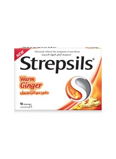 Strepsils Warm Ginger Dietary Supplement - 16 Lozenges 