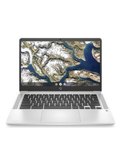 HP 14A-NA0050NR Laptop With 14-Inch Display, Celeron N4020 Processor/4GB RAM/64GB EMMC/Intel UHD Graphics/Chrome OS English Silver  - Image 1