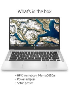 HP 14A-NA0050NR Laptop With 14-Inch Display, Celeron N4020 Processor/4GB RAM/64GB EMMC/Intel UHD Graphics/Chrome OS English Silver  - Image 5