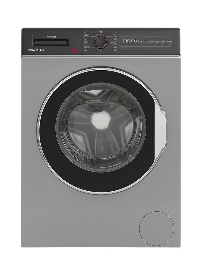 HOOVER - Front Load Fully Automatic Washing Machine 1200 Rpm 5 Star ESMA Rating 15 Programs Foam Protection Spin Speed Selection Made In Turkey 10 kg HWM-V1012-S Silver - Image 1