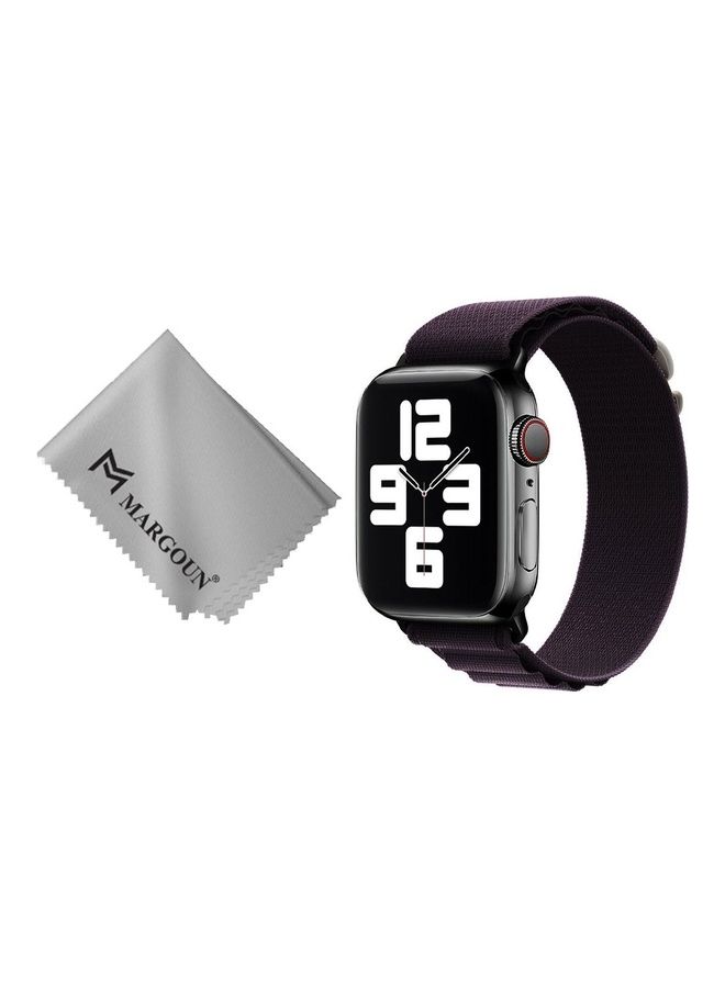 MARGOUN - 2 Packs Of Apple Watch Band And Microfiber Cloth Alpine Loop Band 38Mm 40Mm 41Mm Women Men Adjustable With Metal G-Hook Strap For iWatch Series 7/SE/6/5/4/3/2/1 Dark Purple - Image 1