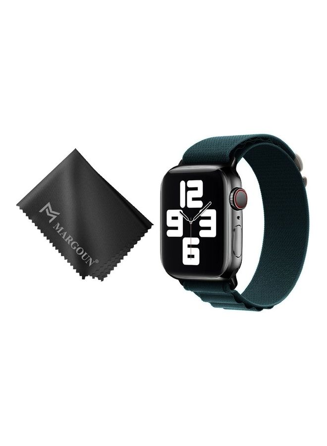 MARGOUN - 2 Packs Of Apple Watch Band And Microfiber Cloth Alpine Loop Band 38Mm 40Mm 41Mm Women Men Adjustable With Metal G-Hook Strap For iWatch Series 7/SE/6/5/4/3/2/1 Navy Blue - Image 1