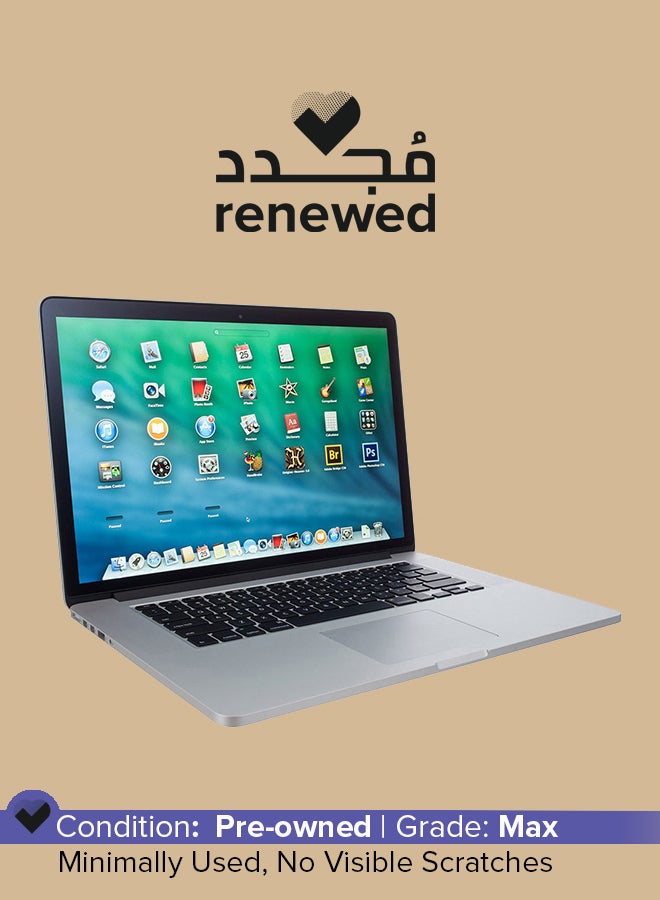 Apple - Renewed - MacBook Pro A1398 (2013) With 15.4-Inch Full HD Display, Intel Core i5 Processor/16GB/256GB/SSD (Graphics) English Silver - Image 1