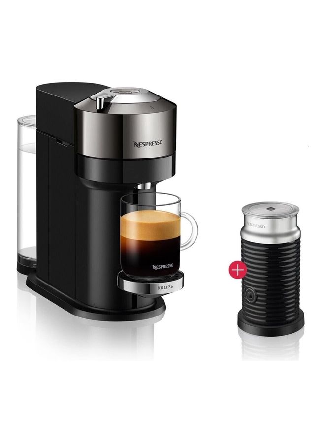 Nespresso - Krups Vertuo Coffee Capsule Machine With Aeroccino 3 Milk Frother Automatic Switch-off Short Heat-Up Time Six Cup Sizes Easy Preparation Space-Saving 1.2 L 1500.0 W XN910C1 Black/Silver - Image 1