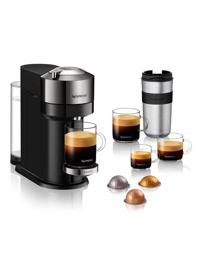Nespresso - Krups Vertuo Coffee Capsule Machine With Aeroccino 3 Milk Frother Automatic Switch-off Short Heat-Up Time Six Cup Sizes Easy Preparation Space-Saving 1.2 L 1500.0 W XN910C1 Black/Silver - Image 1