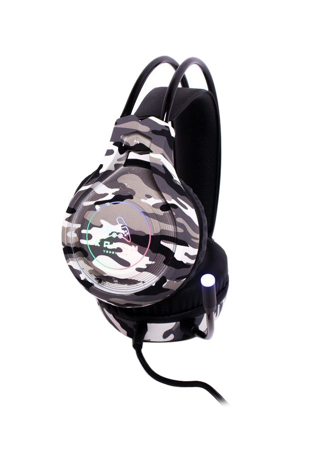 Kayan - Over-Ear KN1100 Plus Gaming RGB Lightning Headset with Mic - GreyCamouflage - Image 1