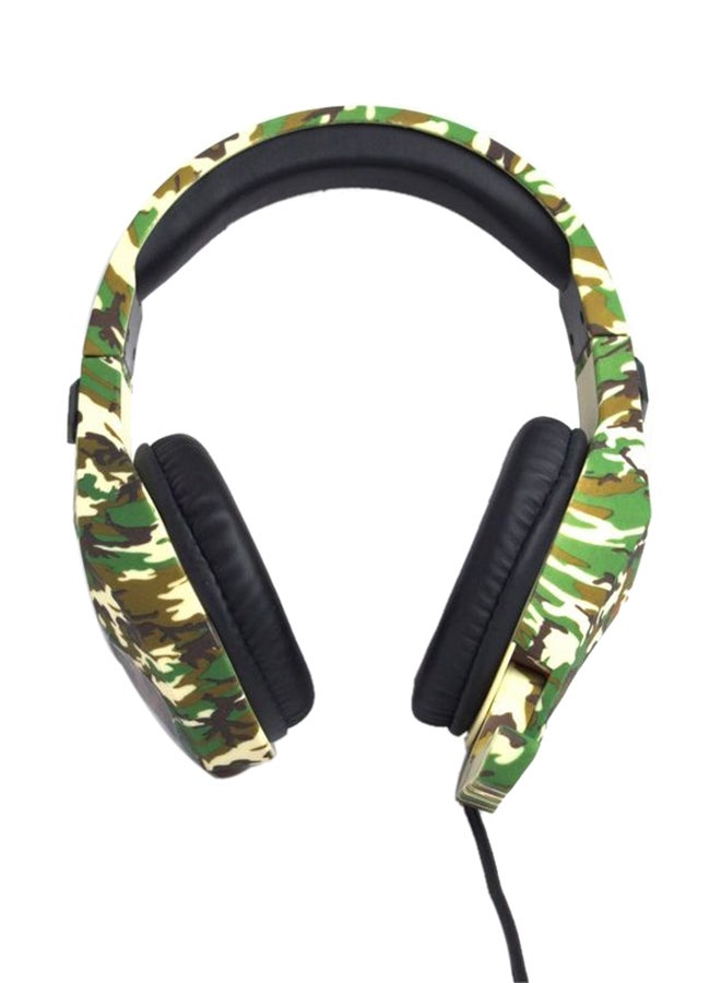 Kayan Over-Ear KN900 Plus Gaming RGB Lightning Headset with Mic - Green Camouflage  - Image 1