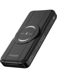 10000 mAh 5-In-1 Foldable Design Power Bank With 15W MagSafe Compatible Charger Black