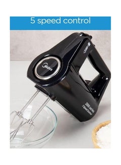 Hand Mixer Electric Whisk With 5 Speeds + Turbo Button, Twin Stainless Steel Kneader & Beater For Mixing, Whipping, Whisking, Kneading, Light Weight Egg Beater with Ergonomic Design 400 W HM0293 Black - v1692246725/N53429142A_7