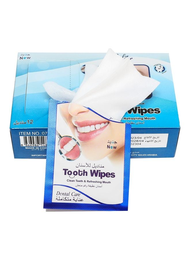 COLIER 12 Piece Tooth Wipes 12None  - Image 1