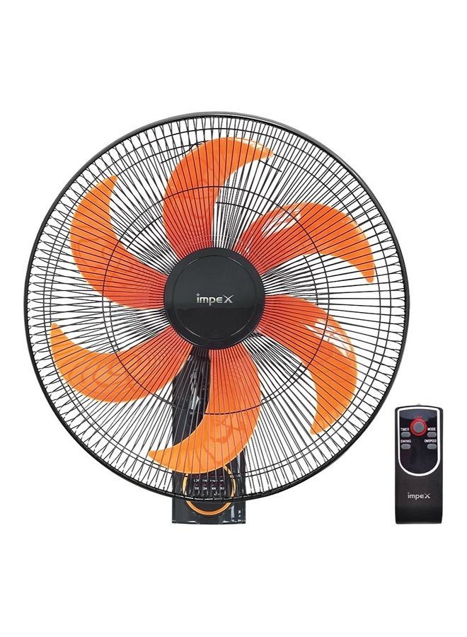 Impex - 3-Speed Selection Wall Fan,Remote Control ,Auto Protection, 6 Blades, Horizontal Oscillation 55 W WF 7503 Multicolour - Image 1