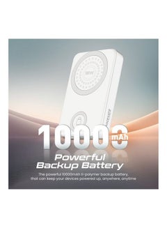 PROMATE 10000 mAh Wireless Power Bank, 3-In-1 Portable Charger With 15W Magsafe Wireless Charger, 2.5W Apple Watch Charger And 20W Usb-C Power Delivery For iPhone 16, Apple Watch 8, Galaxy S25, Powermag-Trio - White  - Image 2