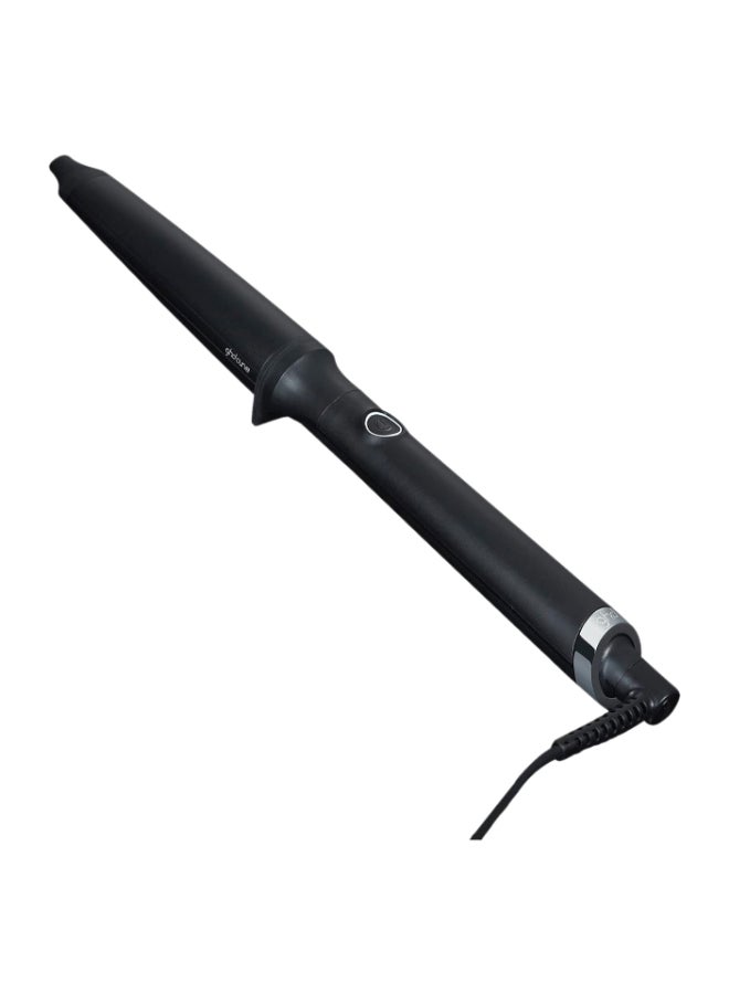 ghd - Creative Curl Tapered Hair Curling Wand ― 1" Innovative Round Base To 0.9" Tip With Safer-For-Hair Styling Temperature, Designed To Create Tight, Textured Hair Curls To Soft Black - Image 1