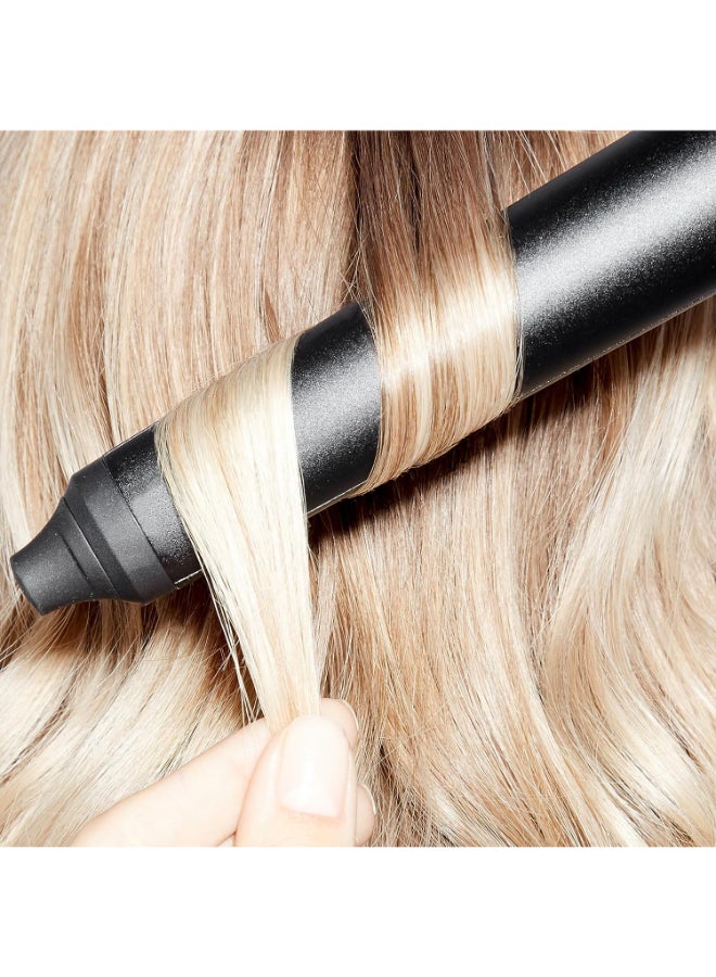 ghd - Creative Curl Tapered Hair Curling Wand ― 1" Innovative Round Base To 0.9" Tip With Safer-For-Hair Styling Temperature, Designed To Create Tight, Textured Hair Curls To Soft Black - Image 1