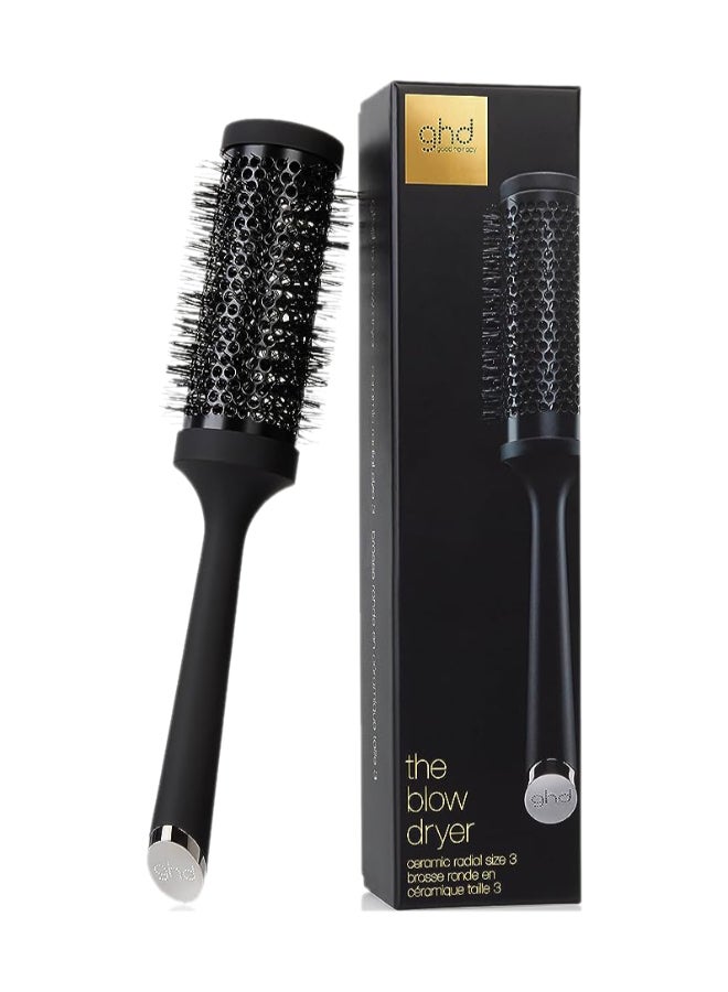 فرشاة شعر شعاعية من السيراميك بفتحات تهوية مقاس 45 مم مع مقبض غير قابل للانزلاق مقاس 3 - Image 1