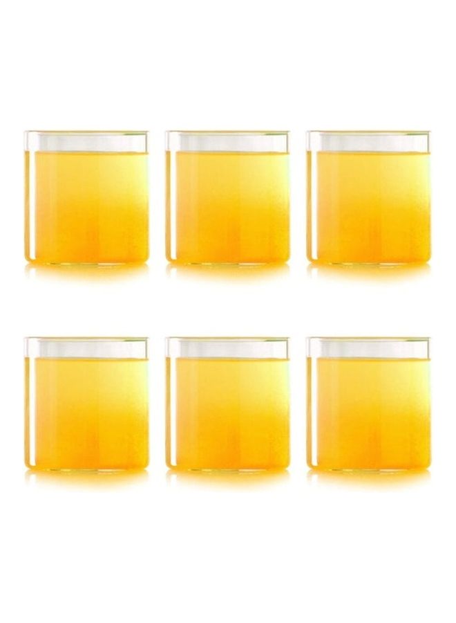BOROSIL Vision Squat Glass Set Of 6- Microwavable, Borosilicate, Small White  - Image 3
