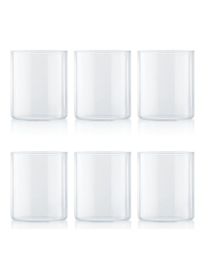 BOROSIL Vision Squat Glass Set Of 6- Microwavable, Borosilicate, Small White  - Image 4
