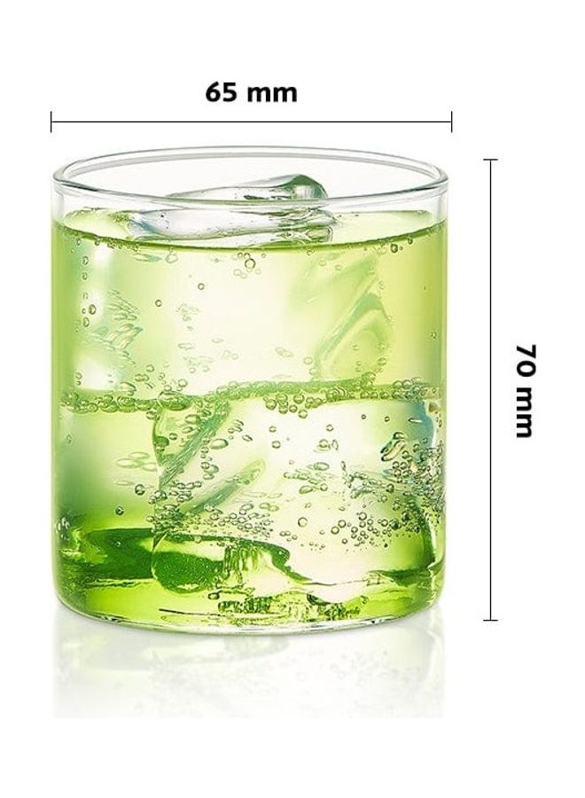 BOROSIL Vision Squat Glass Set Of 6- Microwavable, Borosilicate, Small White  - Image 5