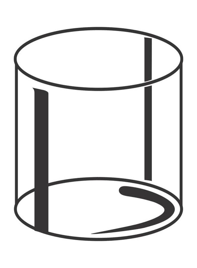Vision Squat Glass Set Of 6- Microwavable, Borosilicate, Small White