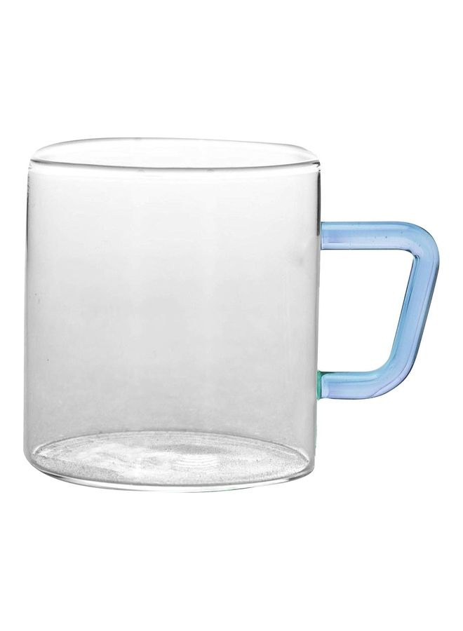 BOROSIL Vision Classic Mug Set Of 6, Blue Handle, Microwavable White  - Image 4