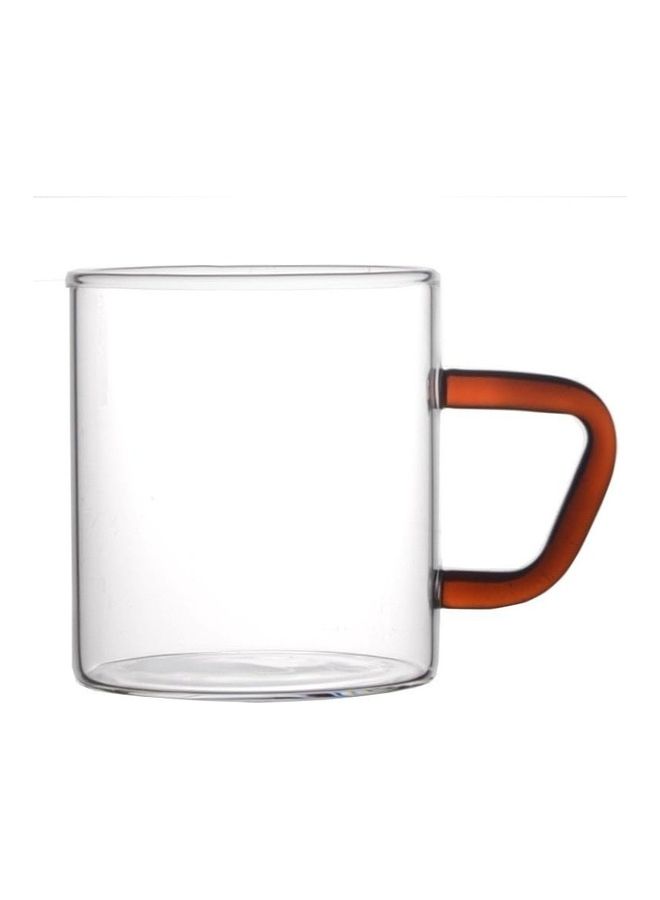 BOROSIL Vision Colour Mug Set Of 6, Brown Handle, Microwavable White  - Image 1