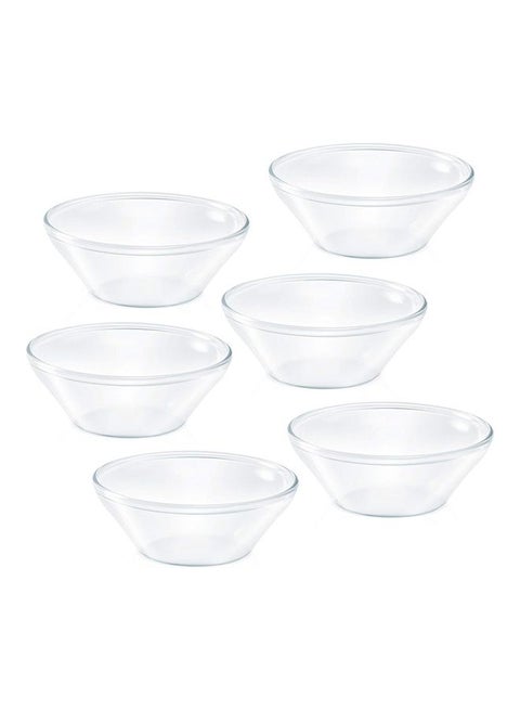 Venus Katori Glass Bowl Set Of 6- Microwavable, Borosilicate 170ml