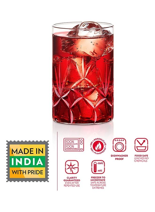BOROSIL Meadow Glasses- Medium Set Of 6 White  - Image 4