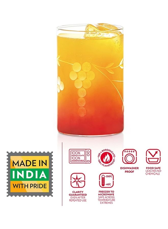 BOROSIL Berry Glasses Set Of 6-Microwavable, Medium White  - Image 3