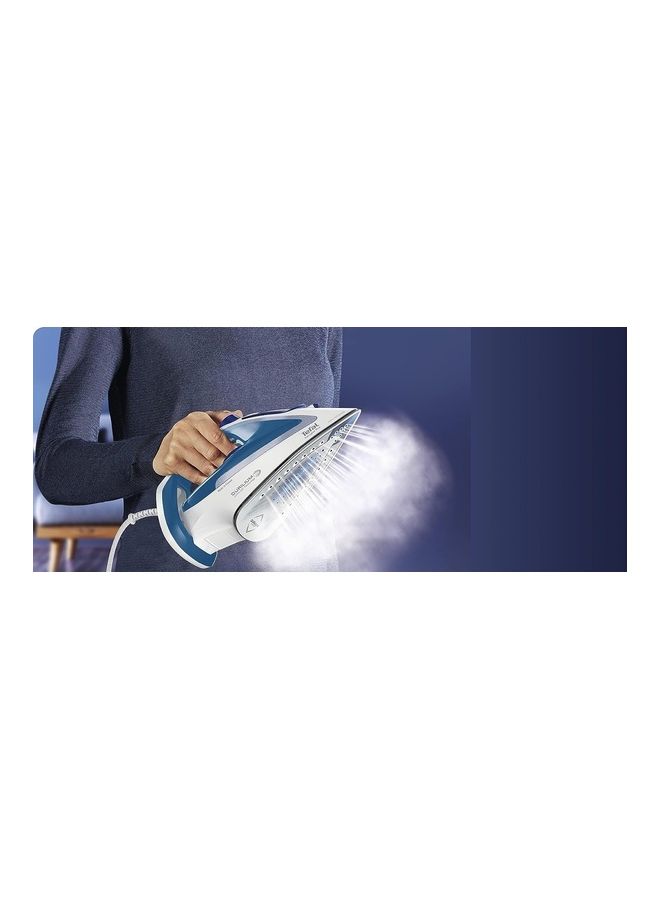 Tefal - 220g Steam Boost Durilium Air Glide Sole With Three Steam Zones Self Cleaning Function Anti Cale System 1.0 L 2700.0 W FV5751 BlueWhite - Image 1