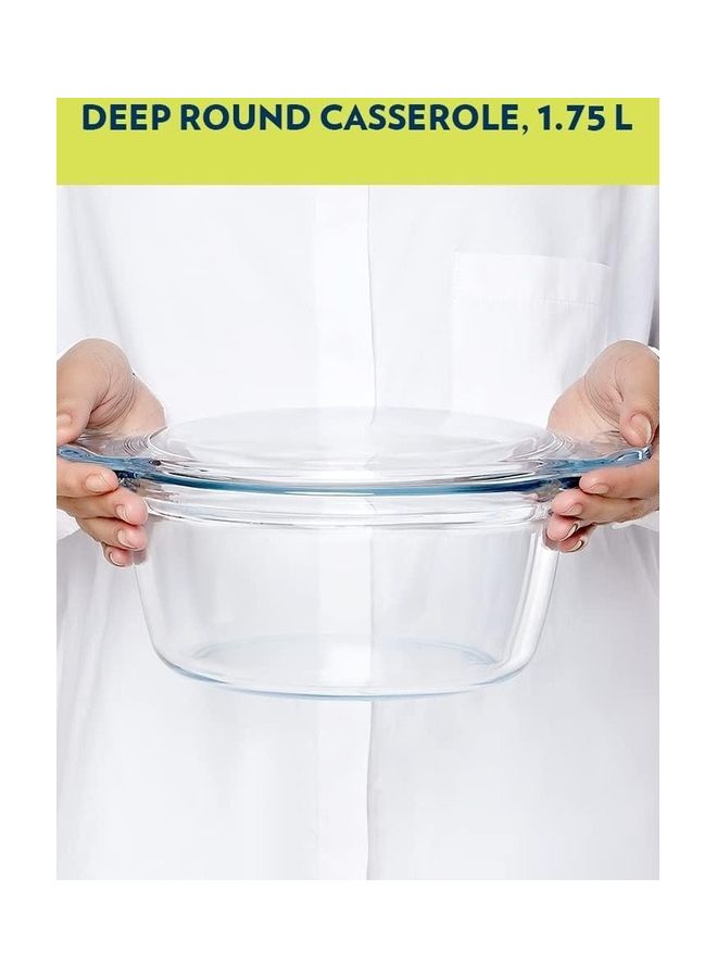 BOROSIL Deep Round Casserole Clear 1.75Liters  - Image 3